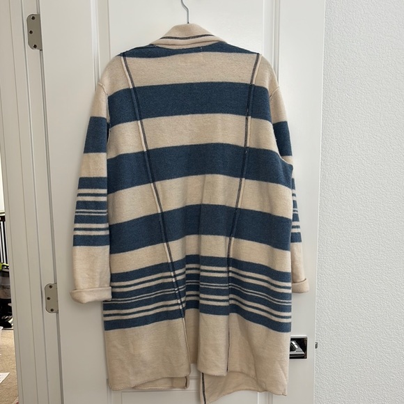 We the Free Blue and Cream Striped Women's Sweater - Picture 10 of 10